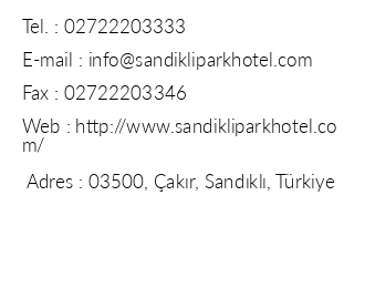 Sandkl Thermal Park Resort Spa & Convention Center iletiim bilgileri